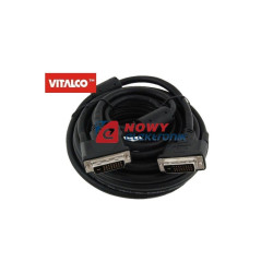 Kabel DVI-DVI 5m (24+1) DSKDV03N Vitalco-Kable i Przyłącza RTV i PC