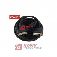 Kabel DVI-DVI 5m (24+1) DSKDV03N Vitalco