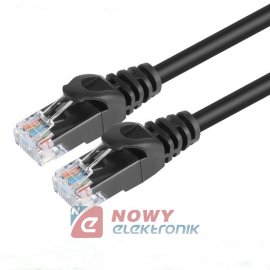 Kabel LAN kat.6 UTP 0,5m czarny NEPOWER  Patchcord