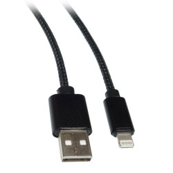 Kabel USB-Apple iPhone 1m     HQ Lightning kolor czarny  USB2.0