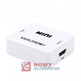 Konwerter VGA/HDMI + AUDIO NEPOWER