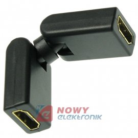 Przejście HDMI gn./HDMIgn. reg. adapter łącznik 360st.NEPOWER