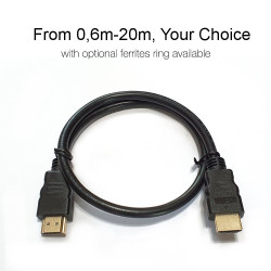 Kabel HDMI 0,6m 4K NEPOWER 1,4V 4Kx2K-Kable i Przyłącza RTV i PC