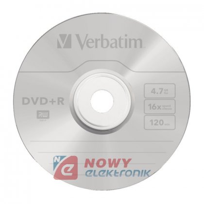 Płyta DVD+R VERBATIM 4,7GB 16x Matt Silver
