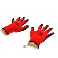 Rękawice ochronne GEKON r.10 nitrylowe czerwono-czarne