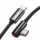 Kabel wt.USB-C/wt.USB-C 1m BASEU TYPE-C kątowy Black  QC.4.0 20V/5A 100W