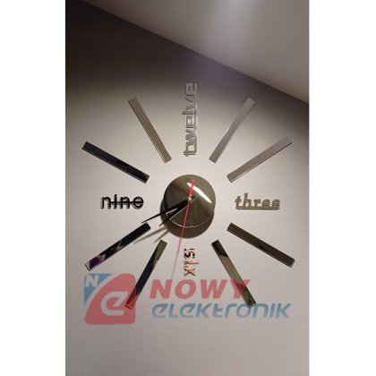 Zegar ścienny naklejany 60x60cm DIY