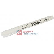 Marker 1,5mm olejny biały TOMA E/1,5mm-441  olejowy do ścieżek