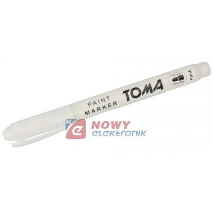 Marker 1,5mm olejny biały TOMA E/1,5mm-441  olejowy do ścieżek