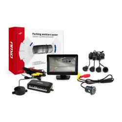 Czujnik Cofania kamera monitor | 4,3" zestaw 4xczuj. parkowania HD-308-L-Motoryzacja