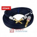 Kabel jack 6,3st.wt/2xwt.6,3mono 5m  VITALCO MK75