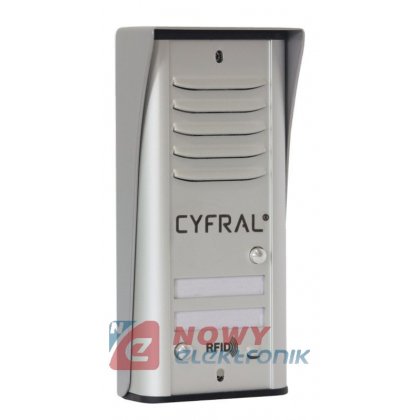 Panel COSMO R2 Srebrny z ramką natynkową domofonu CYFRAL