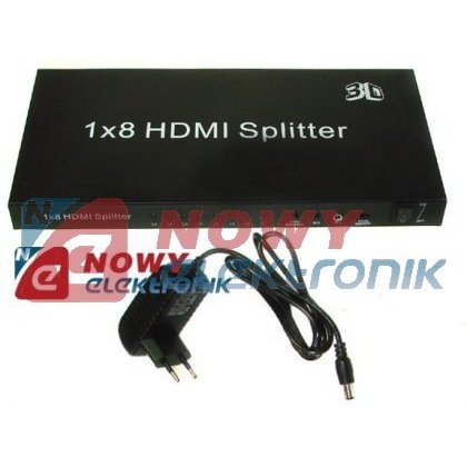 Rozgałęźnik HDMI 1x8 MRS 1.4A IR Professional