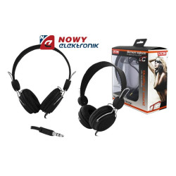 Słuchawki LTC56 nauszne czarne jack 3,5mm-Naglosnienie i Estrada
