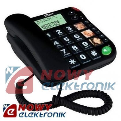 TELEFON MAXCOM KXT-480 Czarny  m.in dla Seniora