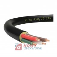 Przewód YLYs 4x0,75mm 12V/24V samochodowy kabel do przyczepy lawety