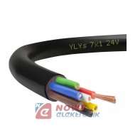 Przewód YLYs 7x1mm 12V/24V samochodowy kabel do przyczepy lawety