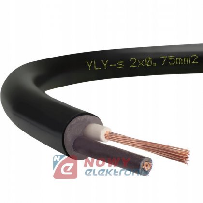 Przewód YLYs 2x0,75mm 12V/24V samochodowy kabel do przyczepy lawety