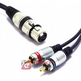 Kabel XLR gn.-wt.2xRCA 3m MKR08 Vitalco