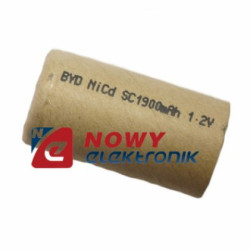 Akumulator do pakietu BYDSC1,9BB bez blasz.1,2V 1900mAh NiCd 22x42(23x43)-Akumulatory i Ładowarki