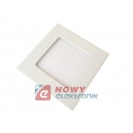 Lampa panel LED Gere 6W ciepły (*) kwadrat biały 230VAC 3000K