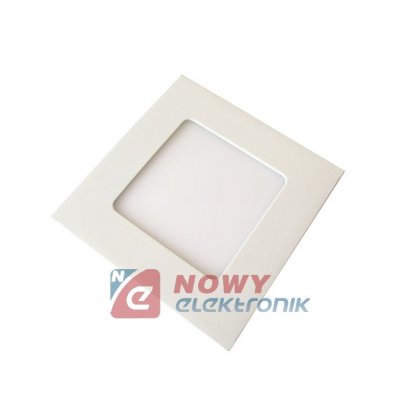 Lampa panel LED Gere 6W ciepły (*) kwadrat biały 230VAC 3000K
