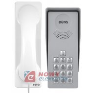 Zestaw domofonowy EURA ADP-36A3 Jednorodzinny biały unifon, szyfrator do