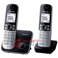 Telefon PanasonicKX-TG6812PDB(+ DUO czarny Bezprzewodowy