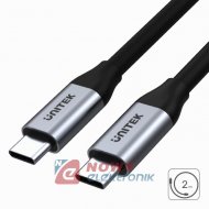 Kabel USB 3.1 USB-C/USB-C 2m HQ Unitek Type-C/Type-C 100W 4K 5Gbps 20V/5A