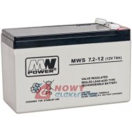 Akumulator 12V-7,2Ah AGM MWS MPL żelowy 7.2-12 konektory 6,3mm PREMIUM