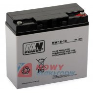 Akumulator 12V-18Ah  AGM MWL MPL klema śruba żelowy 18-12 181x77x167 T3