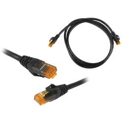 Kabel LAN kat.6 UTP 1.5m czarny-Kable i Przyłącza RTV i PC