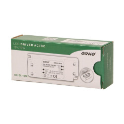 Zasilacz ZI LED 12V/1,25A ORNO 15W, Impulsowy plastik-Zasilacze i Transformatory