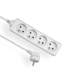Przedłużacz 4gn 7m z uz. biały EPS-407 ELGOTECH-Elektryka
