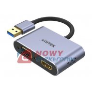Adapter USB na HDMI VGA UNITEK FullHD V1304A