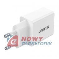 Ładowarka sieciowa USBx2 12W 100-240V Biała UNITEK