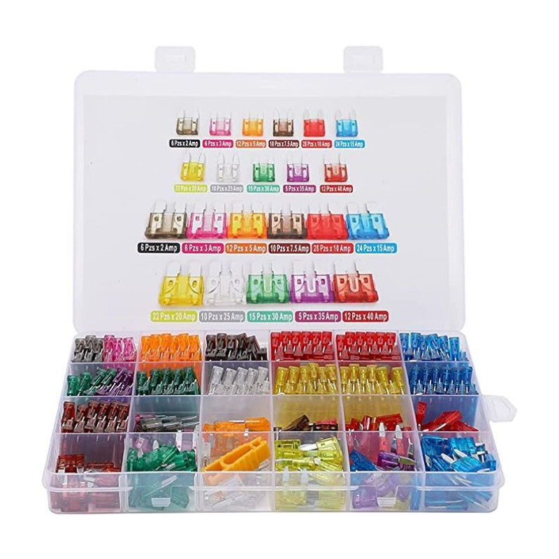 Zestaw bezpieczników 300szt MTA UNI i MINI mix samochodowych-Motoryzacja