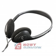 Słuchawki nauszne GEMBIRD czarne,jack 3,5mmm MHP-123