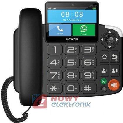 Telefon GSM MAXCOM MM42D SIM biurkowy stacjonarny na karte SIM