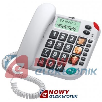 TELEFON MAXCOM KXT-480 Biały   m.in dla Seniora