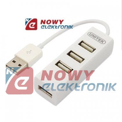 HUB USB 2.0 4-port.Y-2146 UNITEK mini biały