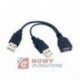 Kabel USB 2.0 Wt.A x2 / gn.A OTG HOST 20cm
