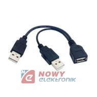 Kabel USB 2.0 Wt.A x2 / gn.A OTG HOST 20cm