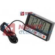 Termometr panelowy LCD TH002 + zegar