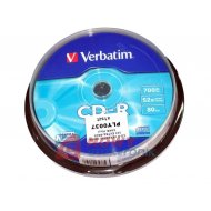 Płyta CD-R VERBATIM 700MB 10szt Opakowanie (Cake)10 Szt. Extra Protect.