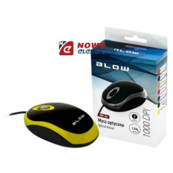 Mysz optyczna BLOW MP-20 żółta USB-Komputery i Tablety