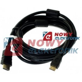 Kabel HDMI - miniHDMI 3m HDK72 złote Vitalco  .