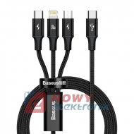 Kabel USB/iphone+microUSB+USB-C 1.5m  PD 3.5A 20W 3w1