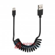 Kabel USB / USB-TYP C SPIRALNY 1m LAMPA