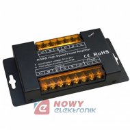 Wzmacniacz LED RGBW 32A 12-24V DC do taśm i modułów LED, uniwersalny RGB-W